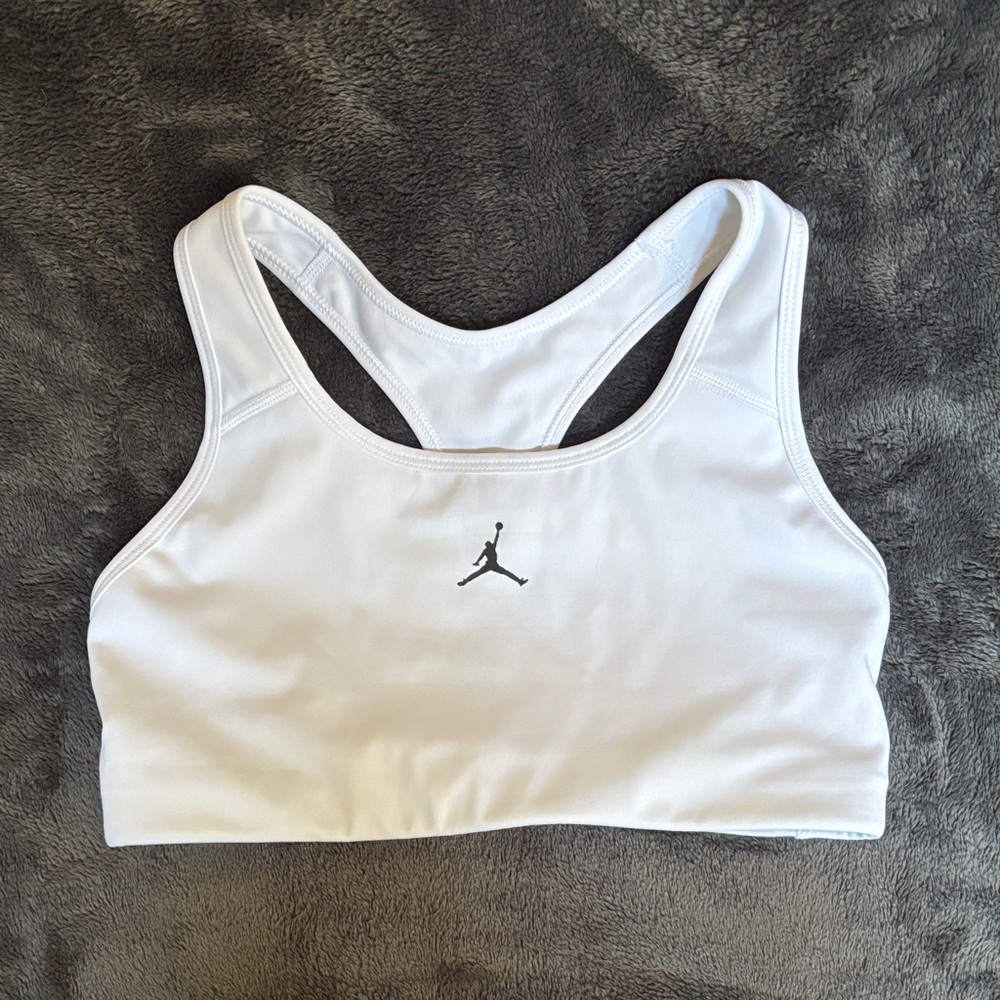 Jordan White Sports Bra